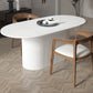 White Top Dining Table Traditional Luxury Oval Table with Pedestal Base Clearhalo 'Dining Tables & Seating' 'Dining Tables' 'dining_table' 'furn' 'furn_dining_table' 'Furniture' 'furniture_dining_table' 'Kitchen & Dining Furniture' 'kitchen' 'kitchen_dining_table' 4941250