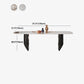 Rectangle Stone Top Dining Table Contemporary Dining Table with Double Pedestal Base Clearhalo 'Dining Tables & Seating' 'Dining Tables' 'dining_table' 'furn' 'furn_dining_table' 'Furniture' 'furniture_dining_table' 'Kitchen & Dining Furniture' 'kitchen' 'kitchen_dining_table' 4941279
