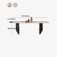 Rectangle Stone Top Dining Table Contemporary Dining Table with Double Pedestal Base Clearhalo 'Dining Tables & Seating' 'Dining Tables' 'dining_table' 'furn' 'furn_dining_table' 'Furniture' 'furniture_dining_table' 'Kitchen & Dining Furniture' 'kitchen' 'kitchen_dining_table' 4941280