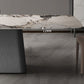 Rectangle Stone Dining Table Modern Dining Table with Pedestal Base Clearhalo 'Dining Tables & Seating' 'Dining Tables' 'dining_table' 'furn' 'furn_dining_table' 'Furniture' 'furniture_dining_table' 'Kitchen & Dining Furniture' 'kitchen' 'kitchen_dining_table' 4941290