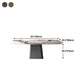 Rectangle Stone Dining Table Modern Dining Table with Pedestal Base Clearhalo 'Dining Tables & Seating' 'Dining Tables' 'dining_table' 'furn' 'furn_dining_table' 'Furniture' 'furniture_dining_table' 'Kitchen & Dining Furniture' 'kitchen' 'kitchen_dining_table' 4941296