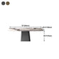 Rectangle Stone Dining Table Modern Dining Table with Pedestal Base Clearhalo 'Dining Tables & Seating' 'Dining Tables' 'dining_table' 'furn' 'furn_dining_table' 'Furniture' 'furniture_dining_table' 'Kitchen & Dining Furniture' 'kitchen' 'kitchen_dining_table' 4941298