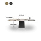 Stone Top Dining Table Contemporary Rectangle Table with Pedestal Base Clearhalo 'Dining Tables & Seating' 'Dining Tables' 'dining_table' 'furn' 'furn_dining_table' 'Furniture' 'furniture_dining_table' 'Kitchen & Dining Furniture' 'kitchen' 'kitchen_dining_table' 4941306