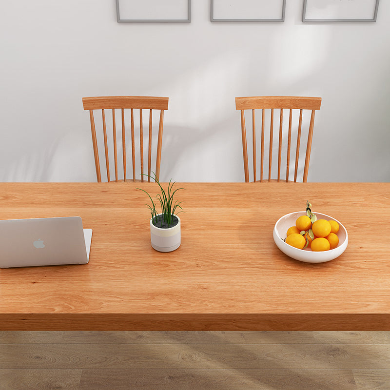 Modern Style Dining Table Rectangle Wood Dining Table with 3 legs Clearhalo 'Dining Tables & Seating' 'Dining Tables' 'dining_table' 'furn' 'furn_dining_table' 'Furniture' 'furniture_dining_table' 'Kitchen & Dining Furniture' 'kitchen' 'kitchen_dining_table' 4941319