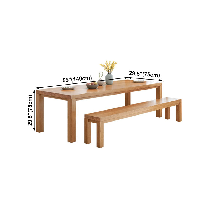 Modern Style Dining Table Rectangle Wood Dining Table with 3 legs Clearhalo 'Dining Tables & Seating' 'Dining Tables' 'dining_table' 'furn' 'furn_dining_table' 'Furniture' 'furniture_dining_table' 'Kitchen & Dining Furniture' 'kitchen' 'kitchen_dining_table' 4941322