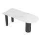 Modern Style Dining Table White Sintered Stone Dining Table with Metal Base for Kitchen Clearhalo 'Dining Tables & Seating' 'Dining Tables' 'dining_table' 'furn' 'furn_dining_table' 'Furniture' 'furniture_dining_table' 'Kitchen & Dining Furniture' 'kitchen' 'kitchen_dining_table' 4941330