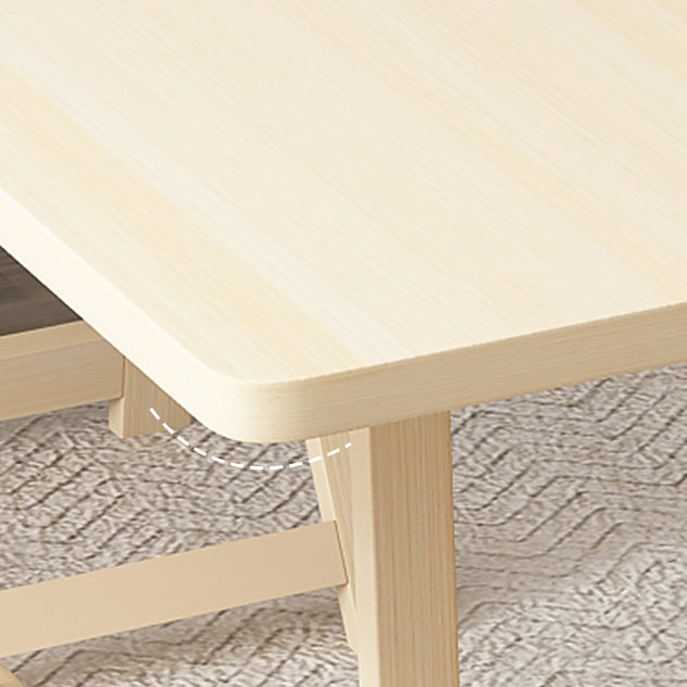 Mid-Century Dining Table Rectangle Wooden Dining Table with Trestle Base Clearhalo 'Dining Tables & Seating' 'Dining Tables' 'dining_table' 'furn' 'furn_dining_table' 'Furniture' 'furniture_dining_table' 'Kitchen & Dining Furniture' 'kitchen' 'kitchen_dining_table' 4941350