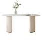 Traditional Luxury Dining Table Oval Sintered Stone White Dining Table for Home Use Clearhalo 'Dining Tables & Seating' 'Dining Tables' 'dining_table' 'Furniture' 'furniture_dining_table' 'Kitchen & Dining Furniture' 'kitchen' 'kitchen_dining_table' 4941361