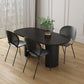 Simplicity Style Furniture Oval Double Pedestal Dining Site Table for Dining Room Black 63"L x 31.5"W x 29.5"H Without Chairs Clearhalo 'Dining Tables & Seating' 'Dining Tables' 'dining_table' 'furn' 'furn_dining_table' 'Furniture' 'furniture_dining_table' 'Kitchen & Dining Furniture' 'kitchen' 'kitchen_dining_table' 4941372