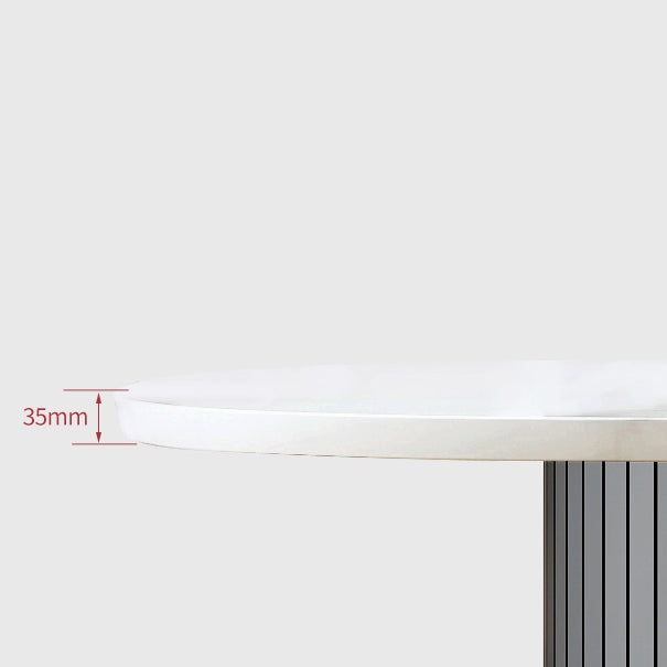 Simplicity Style Furniture Oval Double Pedestal Dining Site Table for Dining Room Clearhalo 'Dining Tables & Seating' 'Dining Tables' 'dining_table' 'furn' 'furn_dining_table' 'Furniture' 'furniture_dining_table' 'Kitchen & Dining Furniture' 'kitchen' 'kitchen_dining_table' 4941378