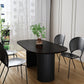 Simplicity Style Furniture Oval Double Pedestal Dining Site Table for Dining Room Clearhalo 'Dining Tables & Seating' 'Dining Tables' 'dining_table' 'furn' 'furn_dining_table' 'Furniture' 'furniture_dining_table' 'Kitchen & Dining Furniture' 'kitchen' 'kitchen_dining_table' 4941383