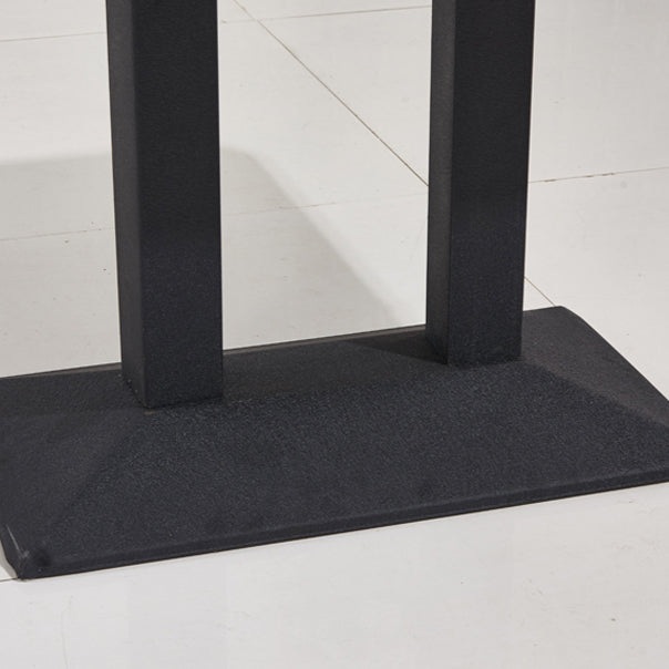 Industrial Wooden Table for Restaurant Dining Table with Pedestal Base in Black Clearhalo 'Dining Tables & Seating' 'Dining Tables' 'dining_table' 'furn' 'furn_dining_table' 'Furniture' 'furniture_dining_table' 'Kitchen & Dining Furniture' 'kitchen' 'kitchen_dining_table' 4941407