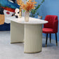 Contemporary White Standard Dining Table Irregular Sintered Stone Dining Table for Kitchen 78.7"L x 35.4"W x 29.5"H Without Chairs Clearhalo 'Dining Tables & Seating' 'Dining Tables' 'dining_table' 'furn' 'furn_dining_table' 'Furniture' 'furniture_dining_table' 'Kitchen & Dining Furniture' 'kitchen' 'kitchen_dining_table' 4941423