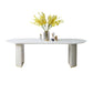 Contemporary White Standard Dining Table Irregular Sintered Stone Dining Table for Kitchen Clearhalo 'Dining Tables & Seating' 'Dining Tables' 'dining_table' 'furn' 'furn_dining_table' 'Furniture' 'furniture_dining_table' 'Kitchen & Dining Furniture' 'kitchen' 'kitchen_dining_table' 4941424