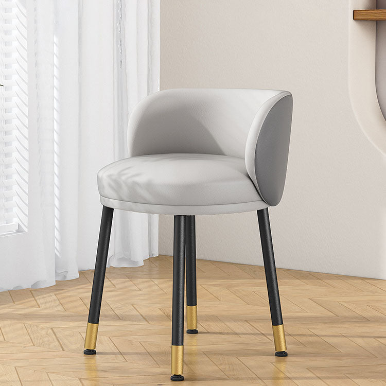 Scandinavian Upholstered Dining Chairs Armless Solid Back Chair Clearhalo 'Dining Chairs' 'Dining Tables & Seating' 'dining_chair' 'furn' 'furn_dining_chair' 'Furniture' 'furniture_dining_chair' 'Kitchen & Dining Furniture' 4941436
