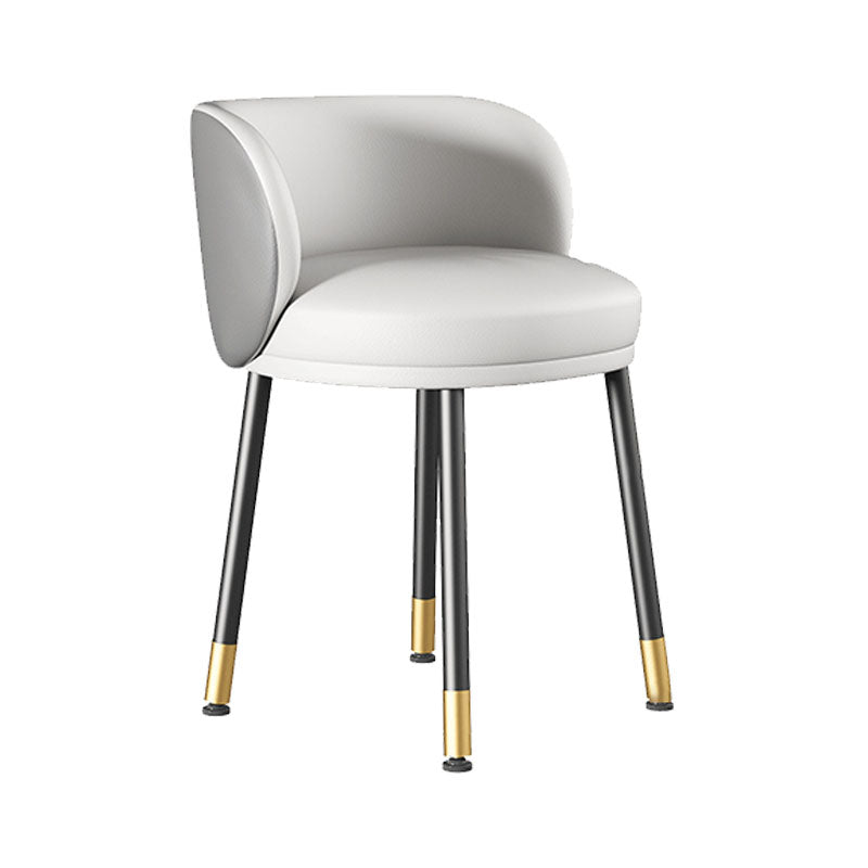 Scandinavian Upholstered Dining Chairs Armless Solid Back Chair Grey 1 Piece Clearhalo 'Dining Chairs' 'Dining Tables & Seating' 'dining_chair' 'furn' 'furn_dining_chair' 'Furniture' 'furniture_dining_chair' 'Kitchen & Dining Furniture' 4941439