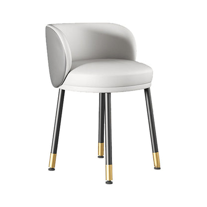 Scandinavian Upholstered Dining Chairs Armless Solid Back Chair Grey 1 Piece Clearhalo 'Dining Chairs' 'Dining Tables & Seating' 'dining_chair' 'furn' 'furn_dining_chair' 'Furniture' 'furniture_dining_chair' 'Kitchen & Dining Furniture' 4941439