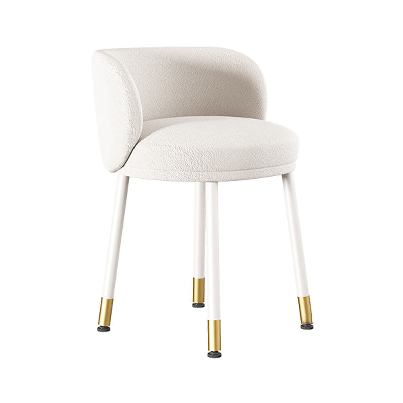 Scandinavian Upholstered Dining Chairs Armless Solid Back Chair White 1 Piece Clearhalo 'Dining Chairs' 'Dining Tables & Seating' 'dining_chair' 'furn' 'furn_dining_chair' 'Furniture' 'furniture_dining_chair' 'Kitchen & Dining Furniture' 4941445