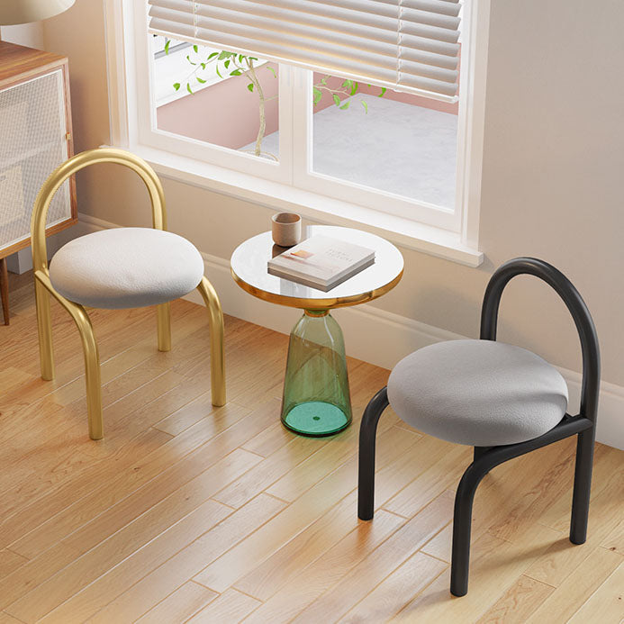 Nodic Style Linen Fabric Dining Chair Armless Open Back Chairs Clearhalo 'Dining Chairs' 'Dining Tables & Seating' 'dining_chair' 'furn' 'furn_dining_chair' 'Furniture' 'furniture_dining_chair' 'Kitchen & Dining Furniture' 4941462