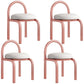 Nodic Style Linen Fabric Dining Chair Armless Open Back Chairs Rose Gold 4 Piece Set Clearhalo 'Dining Chairs' 'Dining Tables & Seating' 'dining_chair' 'furn' 'furn_dining_chair' 'Furniture' 'furniture_dining_chair' 'Kitchen & Dining Furniture' 4941468