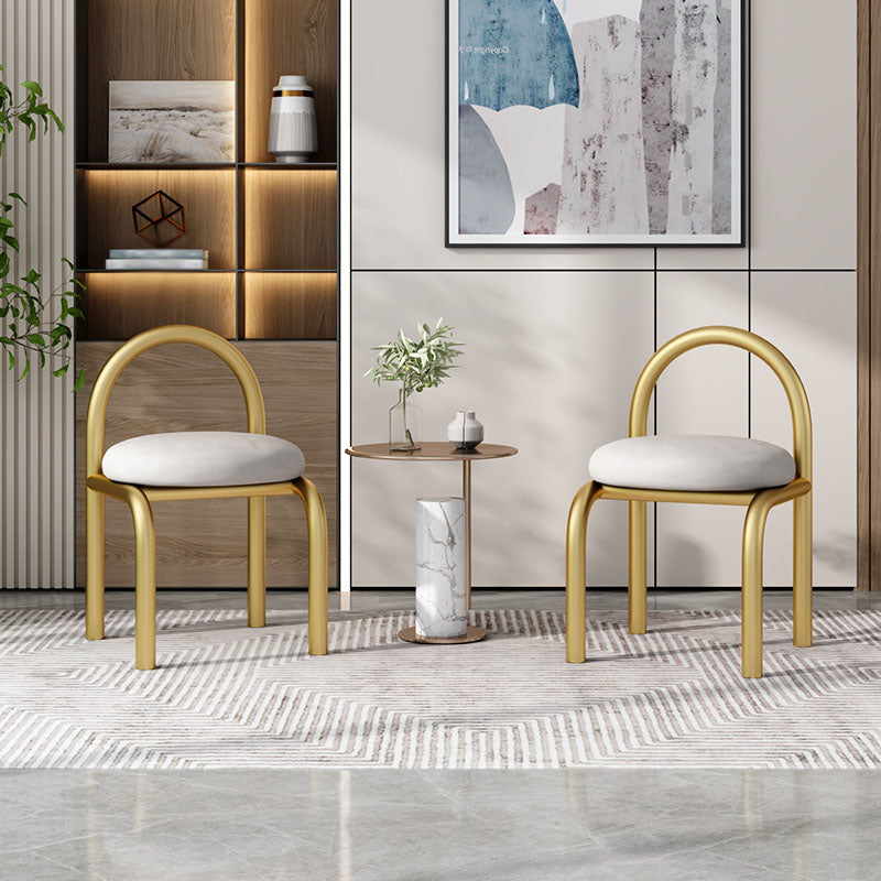 Nodic Style Linen Fabric Dining Chair Armless Open Back Chairs Clearhalo 'Dining Chairs' 'Dining Tables & Seating' 'dining_chair' 'furn' 'furn_dining_chair' 'Furniture' 'furniture_dining_chair' 'Kitchen & Dining Furniture' 4941476