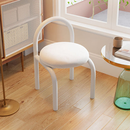 Nodic Style Linen Fabric Dining Chair Armless Open Back Chairs White 1 Piece Clearhalo 'Dining Chairs' 'Dining Tables & Seating' 'dining_chair' 'furn' 'furn_dining_chair' 'Furniture' 'furniture_dining_chair' 'Kitchen & Dining Furniture' 4941477