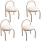 Nodic Style Linen Fabric Dining Chair Armless Open Back Chairs White 4 Piece Set Clearhalo 'Dining Chairs' 'Dining Tables & Seating' 'dining_chair' 'furn' 'furn_dining_chair' 'Furniture' 'furniture_dining_chair' 'Kitchen & Dining Furniture' 4941480