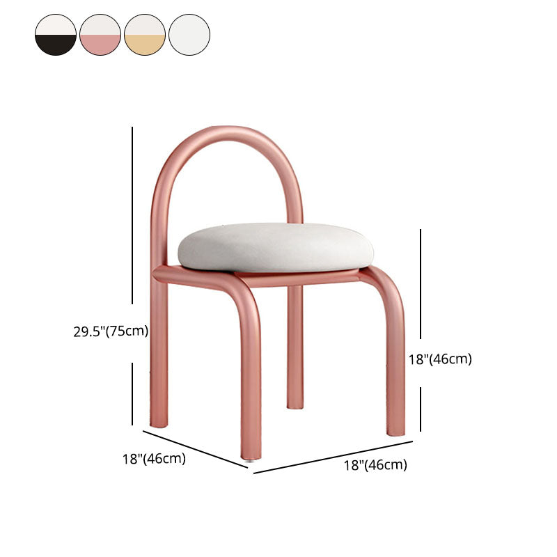 Nodic Style Linen Fabric Dining Chair Armless Open Back Chairs Clearhalo 'Dining Chairs' 'Dining Tables & Seating' 'dining_chair' 'furn' 'furn_dining_chair' 'Furniture' 'furniture_dining_chair' 'Kitchen & Dining Furniture' 4941485