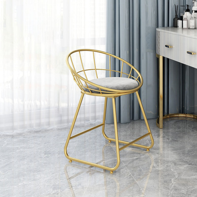 Nordic Design Upholstered Side Chairs Armless Open Back Chairs for Home Grey 1 Piece Clearhalo 'Dining Chairs' 'Dining Tables & Seating' 'dining_chair' 'furn' 'furn_dining_chair' 'Furniture' 'furniture_dining_chair' 'Kitchen & Dining Furniture' 4941487