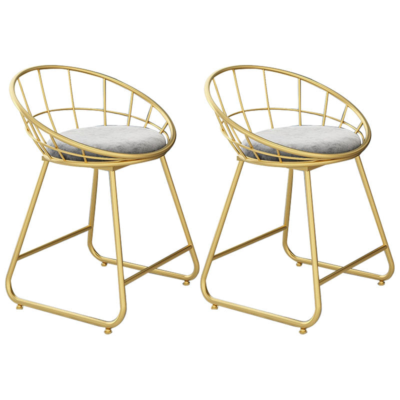 Nordic Design Upholstered Side Chairs Armless Open Back Chairs for Home Grey 2 Piece Set Clearhalo 'Dining Chairs' 'Dining Tables & Seating' 'dining_chair' 'furn' 'furn_dining_chair' 'Furniture' 'furniture_dining_chair' 'Kitchen & Dining Furniture' 4941489