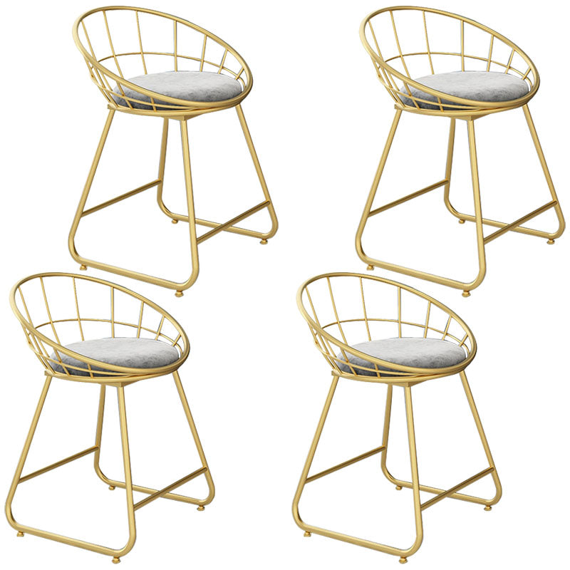 Nordic Design Upholstered Side Chairs Armless Open Back Chairs for Home Grey 4 Piece Set Clearhalo 'Dining Chairs' 'Dining Tables & Seating' 'dining_chair' 'furn' 'furn_dining_chair' 'Furniture' 'furniture_dining_chair' 'Kitchen & Dining Furniture' 4941491