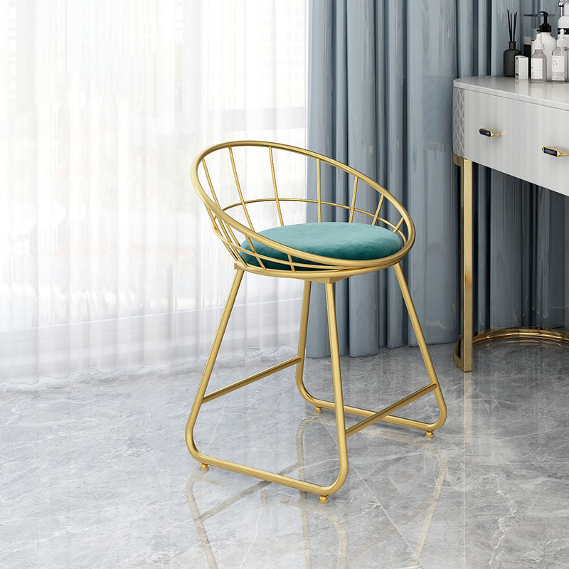 Nordic Design Upholstered Side Chairs Armless Open Back Chairs for Home Blackish Green 1 Piece Clearhalo 'Dining Chairs' 'Dining Tables & Seating' 'dining_chair' 'furn' 'furn_dining_chair' 'Furniture' 'furniture_dining_chair' 'Kitchen & Dining Furniture' 4941493