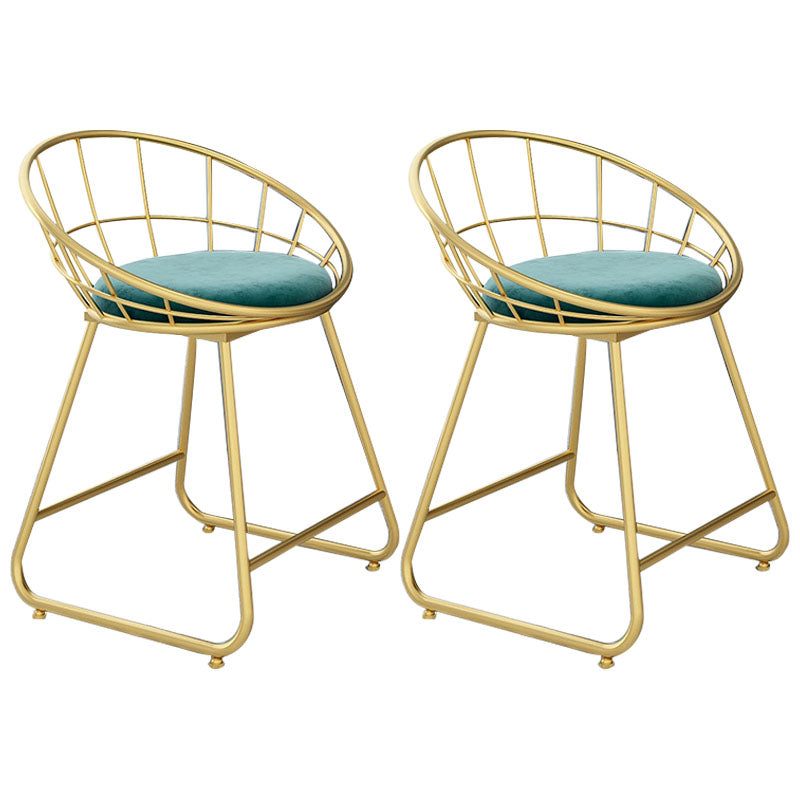 Nordic Design Upholstered Side Chairs Armless Open Back Chairs for Home Blackish Green 2 Piece Set Clearhalo 'Dining Chairs' 'Dining Tables & Seating' 'dining_chair' 'furn' 'furn_dining_chair' 'Furniture' 'furniture_dining_chair' 'Kitchen & Dining Furniture' 4941494