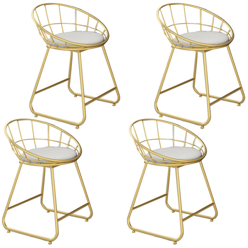 Nordic Design Upholstered Side Chairs Armless Open Back Chairs for Home White 4 Piece Set Clearhalo 'Dining Chairs' 'Dining Tables & Seating' 'dining_chair' 'furn' 'furn_dining_chair' 'Furniture' 'furniture_dining_chair' 'Kitchen & Dining Furniture' 4941503