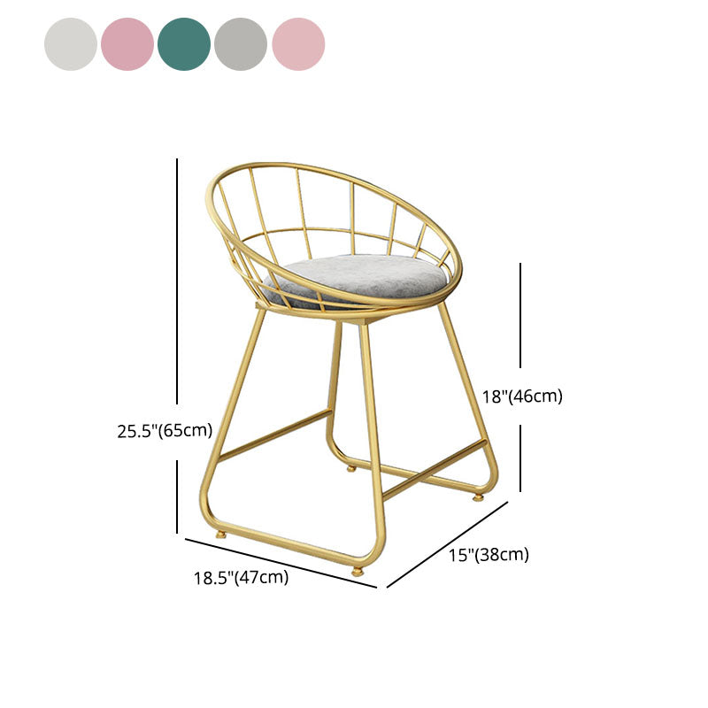 Nordic Design Upholstered Side Chairs Armless Open Back Chairs for Home Clearhalo 'Dining Chairs' 'Dining Tables & Seating' 'dining_chair' 'furn' 'furn_dining_chair' 'Furniture' 'furniture_dining_chair' 'Kitchen & Dining Furniture' 4941507