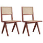 Modern Wicker Dining Chairs for Home Armless Open Back Dining Side Chair Red Brown 2 Piece Set Clearhalo 'Dining Chairs' 'Dining Tables & Seating' 'dining_chair' 'furn' 'furn_dining_chair' 'Furniture' 'furniture_dining_chair' 'Kitchen & Dining Furniture' 4941510