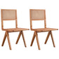 Modern Wicker Dining Chairs for Home Armless Open Back Dining Side Chair Brown 2 Piece Set Clearhalo 'Dining Chairs' 'Dining Tables & Seating' 'dining_chair' 'furn' 'furn_dining_chair' 'Furniture' 'furniture_dining_chair' 'Kitchen & Dining Furniture' 4941517