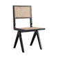 Modern Wicker Dining Chairs for Home Armless Open Back Dining Side Chair Black 1 Piece Clearhalo 'Dining Chairs' 'Dining Tables & Seating' 'dining_chair' 'furn' 'furn_dining_chair' 'Furniture' 'furniture_dining_chair' 'Kitchen & Dining Furniture' 4941526