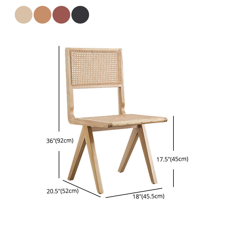 Modern Wicker Dining Chairs for Home Armless Open Back Dining Side Chair Clearhalo 'Dining Chairs' 'Dining Tables & Seating' 'dining_chair' 'furn' 'furn_dining_chair' 'Furniture' 'furniture_dining_chair' 'Kitchen & Dining Furniture' 4941529