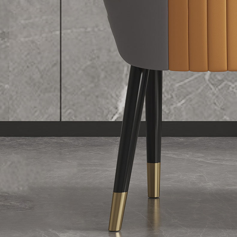 Scandinavian Faux Leather Side Chairs Armless Solid Back Chair Clearhalo 'Dining Chairs' 'Dining Tables & Seating' 'dining_chair' 'furn' 'furn_dining_chair' 'Furniture' 'furniture_dining_chair' 'Kitchen & Dining Furniture' 4941543