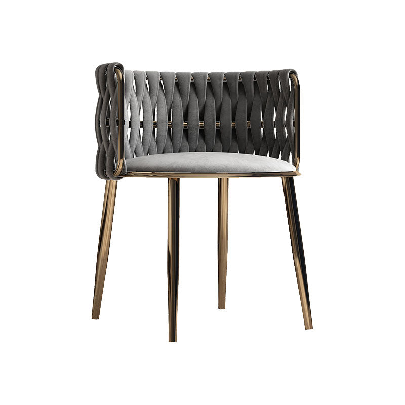 Scandinavian Armless Solid Back Chair Upholstered Fabric Dining Side Chair Light Gray 1 Piece Clearhalo 'Dining Chairs' 'Dining Tables & Seating' 'dining_chair' 'furn' 'furn_dining_chair' 'Furniture' 'furniture_dining_chair' 'Kitchen & Dining Furniture' 4941568