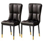 Scandinavian Upholstered Side Chair Armless Solid Back Chairs Black Set of 2 Clearhalo 'Dining Chairs' 'Dining Tables & Seating' 'dining_chair' 'Furniture' 'furniture_dining_chair' 'Kitchen & Dining Furniture' 4941581