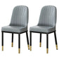 Scandinavian Upholstered Side Chair Armless Solid Back Chairs Grey Set of 2 Clearhalo 'Dining Chairs' 'Dining Tables & Seating' 'dining_chair' 'Furniture' 'furniture_dining_chair' 'Kitchen & Dining Furniture' 4941593