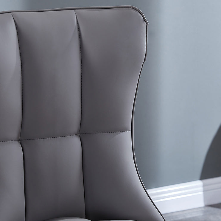 Scandinavian Upholstered Side Chair Armless Solid Back Chairs Clearhalo 'Dining Chairs' 'Dining Tables & Seating' 'dining_chair' 'Furniture' 'furniture_dining_chair' 'Kitchen & Dining Furniture' 4941594