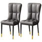 Scandinavian Upholstered Side Chair Armless Solid Back Chairs Dark Gray Set of 2 Clearhalo 'Dining Chairs' 'Dining Tables & Seating' 'dining_chair' 'Furniture' 'furniture_dining_chair' 'Kitchen & Dining Furniture' 4941599