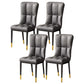 Scandinavian Upholstered Side Chair Armless Solid Back Chairs Dark Gray Set of 4 Clearhalo 'Dining Chairs' 'Dining Tables & Seating' 'dining_chair' 'Furniture' 'furniture_dining_chair' 'Kitchen & Dining Furniture' 4941601