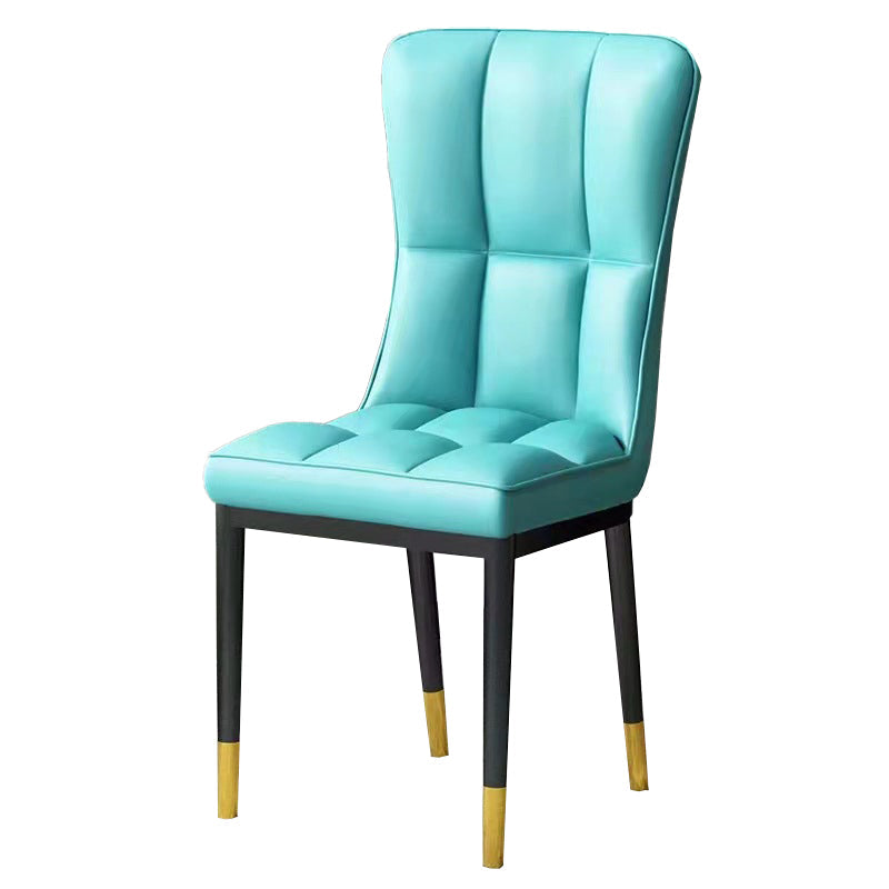 Scandinavian Upholstered Side Chair Armless Solid Back Chairs Light Blue 1 Piece Clearhalo 'Dining Chairs' 'Dining Tables & Seating' 'dining_chair' 'Furniture' 'furniture_dining_chair' 'Kitchen & Dining Furniture' 4941614