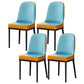 Scandinavian Upholstered Side Chair Armless Solid Back Chairs Blue-Orange Set of 4 Clearhalo 'Dining Chairs' 'Dining Tables & Seating' 'dining_chair' 'Furniture' 'furniture_dining_chair' 'Kitchen & Dining Furniture' 4941625