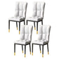 Scandinavian Upholstered Side Chair Armless Solid Back Chairs Off-White Set of 4 Clearhalo 'Dining Chairs' 'Dining Tables & Seating' 'dining_chair' 'Furniture' 'furniture_dining_chair' 'Kitchen & Dining Furniture' 4941631