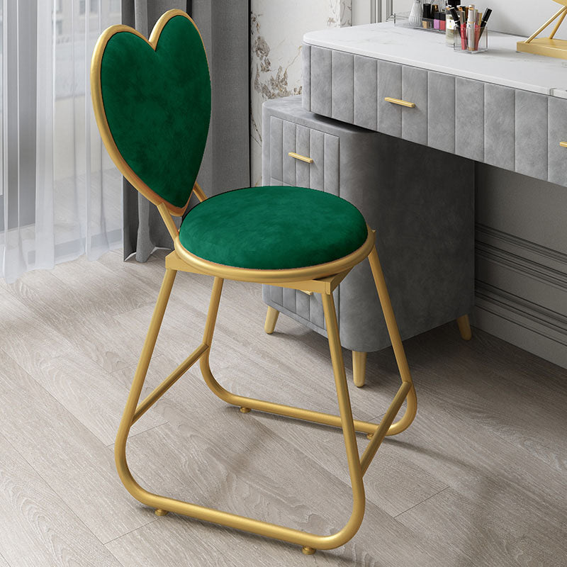 Nordic Design Armless Open Back Chairs Upholstered Side Chairs Green 1 Piece Clearhalo 'Dining Chairs' 'Dining Tables & Seating' 'dining_chair' 'furn' 'furn_dining_chair' 'Furniture' 'furniture_dining_chair' 'Kitchen & Dining Furniture' 4941635